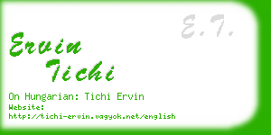 ervin tichi business card